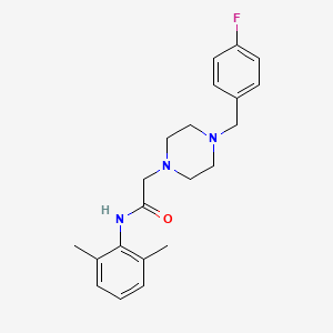 molecular formula C21H26FN3O B5381202 N-(2,6-dimethylphenyl)-2-[4-(4-fluorobenzyl)-1-piperazinyl]acetamide 