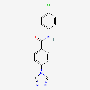 molecular formula C15H11ClN4O B5381220 N-(4-chlorophenyl)-4-(4H-1,2,4-triazol-4-yl)benzamide 