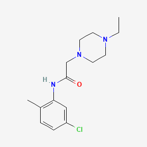 molecular formula C15H22ClN3O B5381225 N-(5-chloro-2-methylphenyl)-2-(4-ethyl-1-piperazinyl)acetamide 