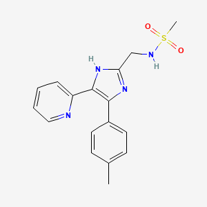 molecular formula C17H18N4O2S B5381237 N-{[4-(4-methylphenyl)-5-pyridin-2-yl-1H-imidazol-2-yl]methyl}methanesulfonamide 
