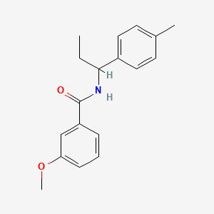 molecular formula C18H21NO2 B5381264 3-methoxy-N-[1-(4-methylphenyl)propyl]benzamide 
