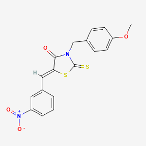 molecular formula C18H14N2O4S2 B5381272 3-(4-methoxybenzyl)-5-(3-nitrobenzylidene)-2-thioxo-1,3-thiazolidin-4-one 