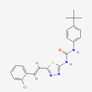 N-(4-tert-butylphenyl)-N'-{5-[2-(2-chlorophenyl)vinyl]-1,3,4-thiadiazol-2-yl}urea