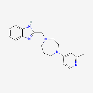 molecular formula C19H23N5 B5381289 2-{[4-(2-methyl-4-pyridinyl)-1,4-diazepan-1-yl]methyl}-1H-benzimidazole 