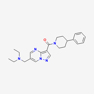 molecular formula C23H29N5O B5381302 N-ethyl-N-({3-[(4-phenylpiperidin-1-yl)carbonyl]pyrazolo[1,5-a]pyrimidin-6-yl}methyl)ethanamine 
