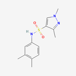 molecular formula C13H17N3O2S B5381305 N-(3,4-dimethylphenyl)-1,3-dimethyl-1H-pyrazole-4-sulfonamide 