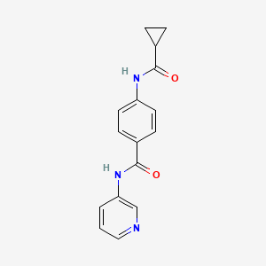 molecular formula C16H15N3O2 B5381359 4-[(cyclopropylcarbonyl)amino]-N-3-pyridinylbenzamide 