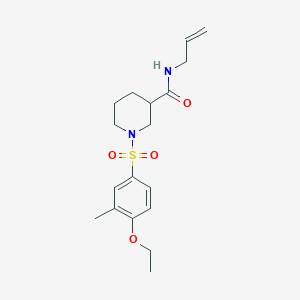 molecular formula C18H26N2O4S B5381387 N-allyl-1-[(4-ethoxy-3-methylphenyl)sulfonyl]-3-piperidinecarboxamide 