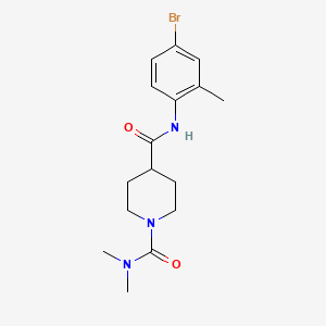 molecular formula C16H22BrN3O2 B5381395 N~4~-(4-bromo-2-methylphenyl)-N~1~,N~1~-dimethyl-1,4-piperidinedicarboxamide 