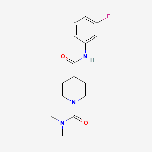 molecular formula C15H20FN3O2 B5381405 N~4~-(3-fluorophenyl)-N~1~,N~1~-dimethyl-1,4-piperidinedicarboxamide 