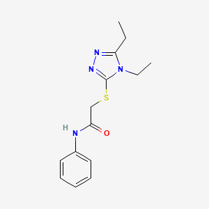 molecular formula C14H18N4OS B5381410 2-[(4,5-diethyl-4H-1,2,4-triazol-3-yl)thio]-N-phenylacetamide 