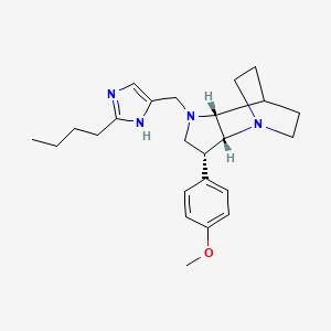 molecular formula C24H34N4O B5381421 (3R*,3aR*,7aR*)-1-[(2-butyl-1H-imidazol-4-yl)methyl]-3-(4-methoxyphenyl)octahydro-4,7-ethanopyrrolo[3,2-b]pyridine 