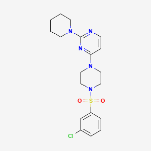 molecular formula C19H24ClN5O2S B5381441 4-{4-[(3-chlorophenyl)sulfonyl]-1-piperazinyl}-2-(1-piperidinyl)pyrimidine 