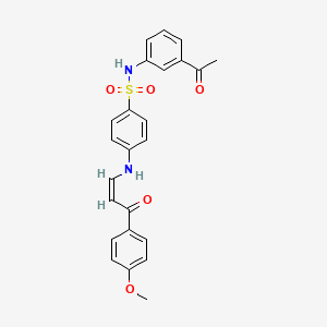 N-(3-acetylphenyl)-4-{[3-(4-methoxyphenyl)-3-oxo-1-propen-1-yl]amino}benzenesulfonamide