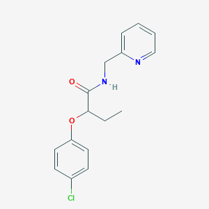 molecular formula C16H17ClN2O2 B5381457 2-(4-chlorophenoxy)-N-(2-pyridinylmethyl)butanamide 