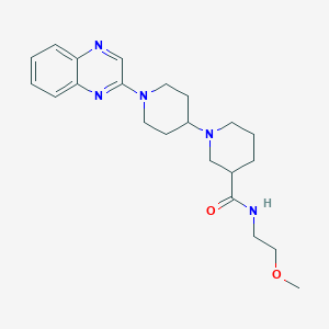 molecular formula C22H31N5O2 B5381492 N-(2-methoxyethyl)-1'-quinoxalin-2-yl-1,4'-bipiperidine-3-carboxamide 