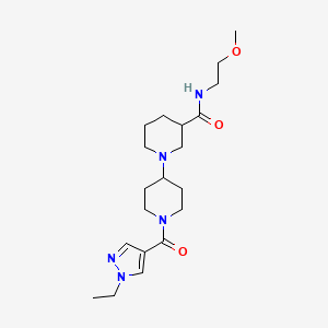 molecular formula C20H33N5O3 B5381510 1'-[(1-ethyl-1H-pyrazol-4-yl)carbonyl]-N-(2-methoxyethyl)-1,4'-bipiperidine-3-carboxamide 