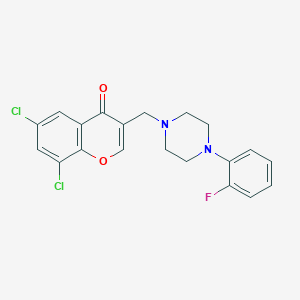 molecular formula C20H17Cl2FN2O2 B5381519 6,8-dichloro-3-{[4-(2-fluorophenyl)-1-piperazinyl]methyl}-4H-chromen-4-one 
