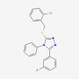 3-[(2-chlorobenzyl)thio]-5-(3-fluorophenyl)-4-phenyl-4H-1,2,4-triazole