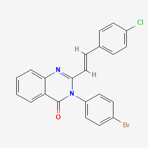 molecular formula C22H14BrClN2O B5381542 3-(4-bromophenyl)-2-[2-(4-chlorophenyl)vinyl]-4(3H)-quinazolinone 