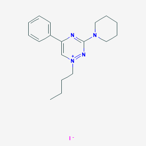 1-butyl-5-phenyl-3-(1-piperidinyl)-1,2,4-triazin-1-ium iodide