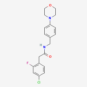 molecular formula C19H20ClFN2O2 B5381577 2-(4-chloro-2-fluorophenyl)-N-[4-(4-morpholinyl)benzyl]acetamide 