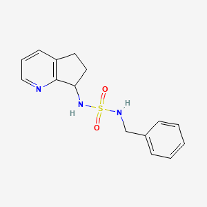 molecular formula C15H17N3O2S B5381620 N-benzyl-N'-(6,7-dihydro-5H-cyclopenta[b]pyridin-7-yl)sulfamide 