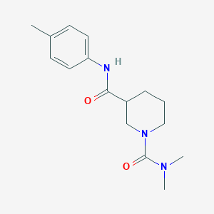 molecular formula C16H23N3O2 B5381622 N~1~,N~1~-dimethyl-N~3~-(4-methylphenyl)-1,3-piperidinedicarboxamide 
