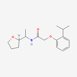 molecular formula C17H25NO3 B5381626 2-(2-isopropylphenoxy)-N-[1-(tetrahydro-2-furanyl)ethyl]acetamide 