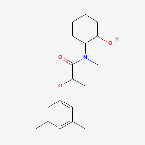 molecular formula C18H27NO3 B5381630 2-(3,5-dimethylphenoxy)-N-(2-hydroxycyclohexyl)-N-methylpropanamide 