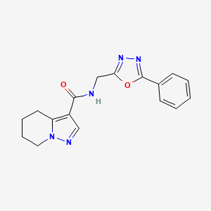 molecular formula C17H17N5O2 B5381649 N-[(5-phenyl-1,3,4-oxadiazol-2-yl)methyl]-4,5,6,7-tetrahydropyrazolo[1,5-a]pyridine-3-carboxamide 