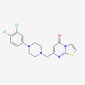 molecular formula C17H16Cl2N4OS B5381657 7-{[4-(3,4-dichlorophenyl)-1-piperazinyl]methyl}-5H-[1,3]thiazolo[3,2-a]pyrimidin-5-one 