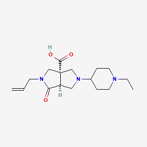 molecular formula C17H27N3O3 B5381673 (3aS*,6aS*)-2-allyl-5-(1-ethylpiperidin-4-yl)-1-oxohexahydropyrrolo[3,4-c]pyrrole-3a(1H)-carboxylic acid 