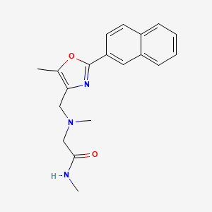 molecular formula C19H21N3O2 B5381679 N~1~,N~2~-dimethyl-N~2~-{[5-methyl-2-(2-naphthyl)-1,3-oxazol-4-yl]methyl}glycinamide 