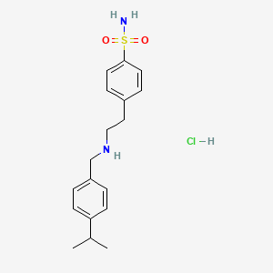molecular formula C18H25ClN2O2S B5381718 4-{2-[(4-isopropylbenzyl)amino]ethyl}benzenesulfonamide hydrochloride CAS No. 1049680-99-0