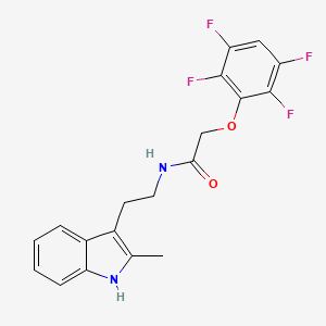 N-[2-(2-methyl-1H-indol-3-yl)ethyl]-2-(2,3,5,6-tetrafluorophenoxy)acetamide