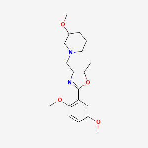 molecular formula C19H26N2O4 B5381733 1-{[2-(2,5-dimethoxyphenyl)-5-methyl-1,3-oxazol-4-yl]methyl}-3-methoxypiperidine 