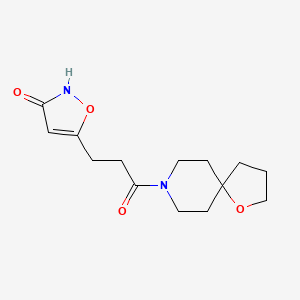 molecular formula C14H20N2O4 B5381739 5-[3-(1-oxa-8-azaspiro[4.5]dec-8-yl)-3-oxopropyl]-3-isoxazolol 