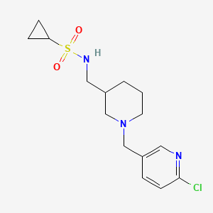 molecular formula C15H22ClN3O2S B5381768 N-({1-[(6-chloropyridin-3-yl)methyl]piperidin-3-yl}methyl)cyclopropanesulfonamide 