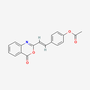 molecular formula C18H13NO4 B5381789 4-[2-(4-oxo-4H-3,1-benzoxazin-2-yl)vinyl]phenyl acetate 