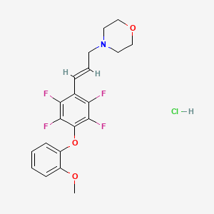 molecular formula C20H20ClF4NO3 B5381790 4-{3-[2,3,5,6-tetrafluoro-4-(2-methoxyphenoxy)phenyl]-2-propen-1-yl}morpholine hydrochloride 