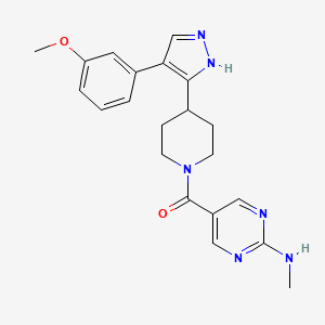 5-({4-[4-(3-methoxyphenyl)-1H-pyrazol-5-yl]piperidin-1-yl}carbonyl)-N-methylpyrimidin-2-amine