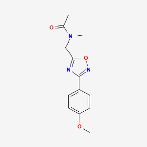 molecular formula C13H15N3O3 B5381805 N-{[3-(4-methoxyphenyl)-1,2,4-oxadiazol-5-yl]methyl}-N-methylacetamide 