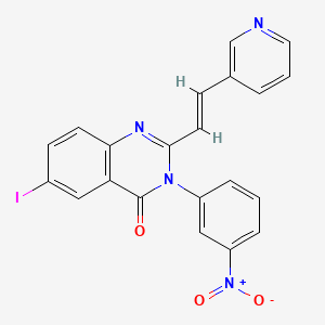 6-iodo-3-(3-nitrophenyl)-2-[2-(3-pyridinyl)vinyl]-4(3H)-quinazolinone