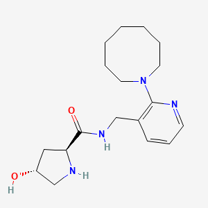 (4R)-N-[(2-azocan-1-ylpyridin-3-yl)methyl]-4-hydroxy-L-prolinamide