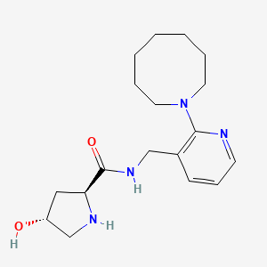 molecular formula C18H28N4O2 B5381828 (4R)-N-[(2-azocan-1-ylpyridin-3-yl)methyl]-4-hydroxy-L-prolinamide 