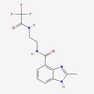 molecular formula C13H13F3N4O2 B5381836 2-methyl-N-{2-[(trifluoroacetyl)amino]ethyl}-1H-benzimidazole-4-carboxamide 