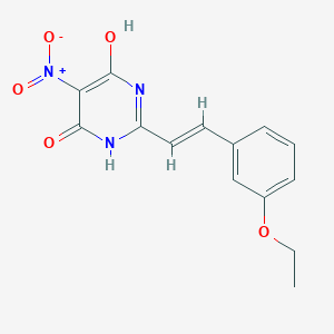 2-[2-(3-ethoxyphenyl)vinyl]-6-hydroxy-5-nitro-4(3H)-pyrimidinone