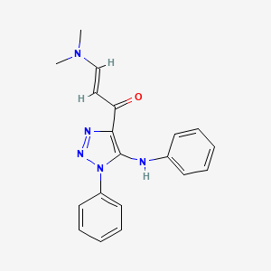 1-(5-anilino-1-phenyl-1H-1,2,3-triazol-4-yl)-3-(dimethylamino)-2-propen-1-one