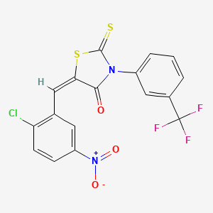 molecular formula C17H8ClF3N2O3S2 B5381871 5-(2-chloro-5-nitrobenzylidene)-2-thioxo-3-[3-(trifluoromethyl)phenyl]-1,3-thiazolidin-4-one 